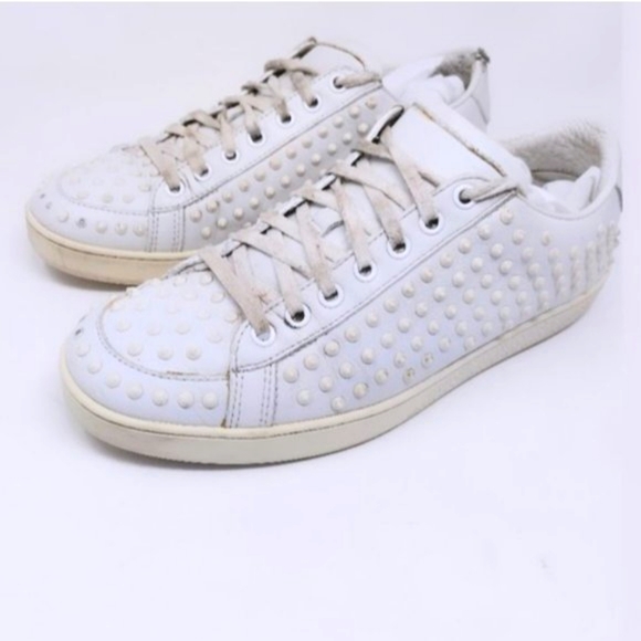 Gucci Brooklyn Leather Spike Sneakers 39 - Picture 3 of 10